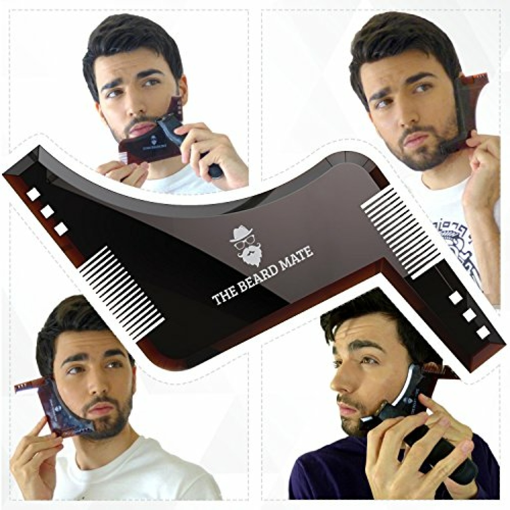 Beard Shaping Tool Template. Beard Shaper Tool Plus Comb for line up