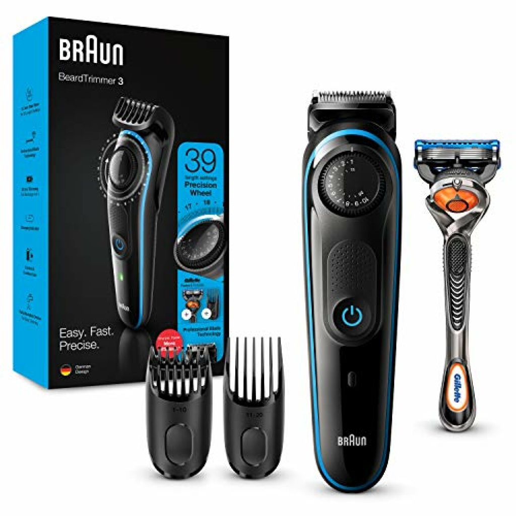 Braun Beard Trimmer Series 3 & Hair Clippers with Gillette Fusion5 ...