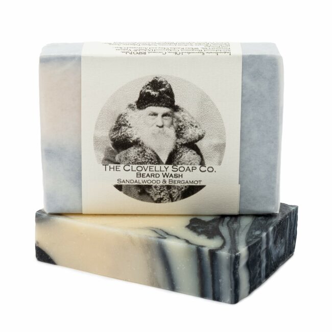 Clovelly-Soap-Co-Natural-Handmade-Beard-Shampoo-Soap-Bar-Sandalwood-Bergamot-100g-0