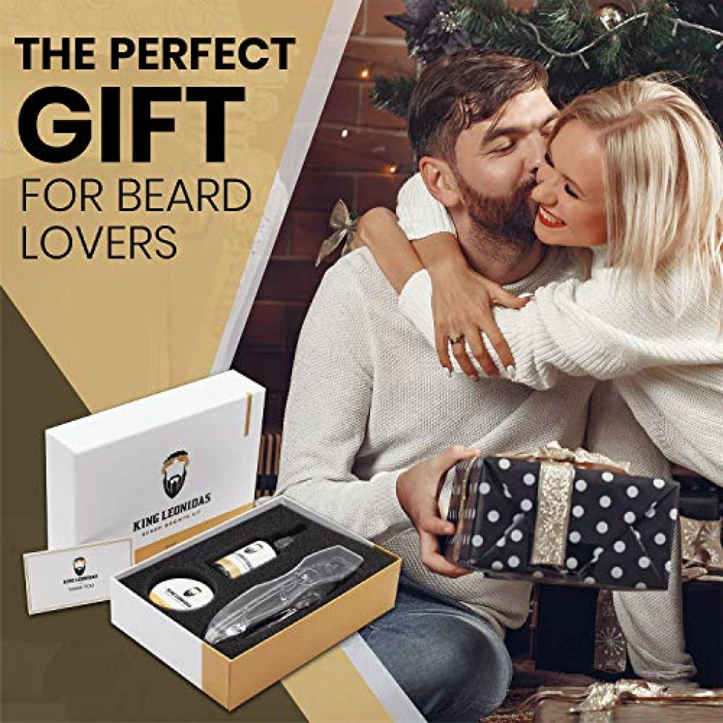 KING LEONIDAS Beard Growth Kit I Organic Beard Oil for Men with Beard