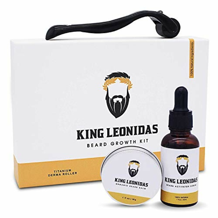 KING LEONIDAS Beard Growth Kit I Organic Beard Oil for Men with Beard