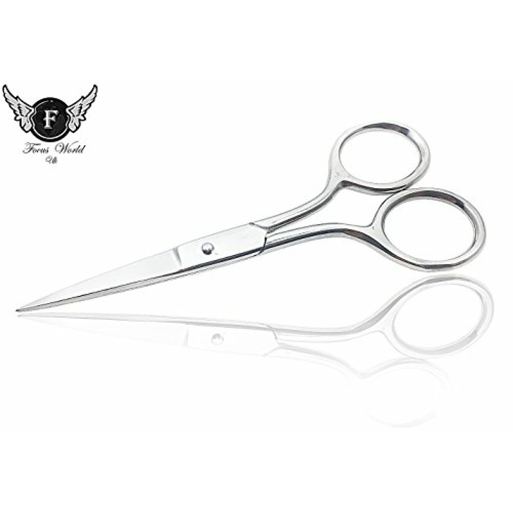 Focus World Stainless Steel Curved Moustache and Beard trimming