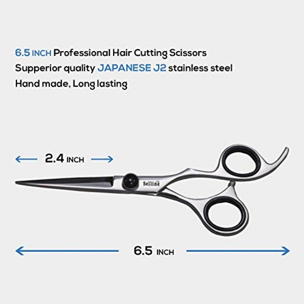 Hair Cutting Scissors Japanese J2 Stainless Steel Convex Edge 6.5
