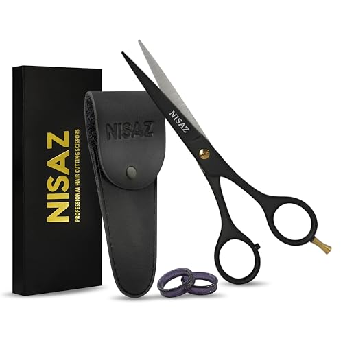 65-Professional-Black-Hair-Scissors-with-Leather-Pouch-in-Box-Premium-High-Carbon-Stainless-Steel-Barber-Shears-for-Men-Women-Kids-Hair-Cutting-Scissors-for-Home-Salon-Use-0