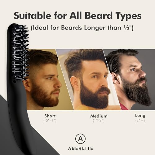 Aberlite-EDC-Mens-Professional-Heated-Beard-Straightening-Brush-and-Grooming-Tool-for-05-inch-plus-Beards-Black-0-1