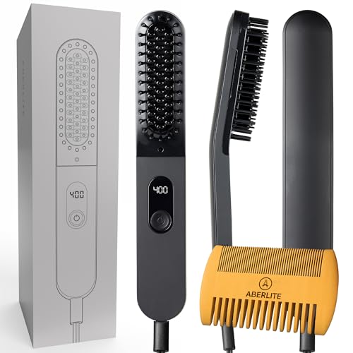 Aberlite-Slim-Beard-Hair-Straightener-Anti-Scald-Comb-Tooth-Ionic-Conditioning-Heated-Brush-Straightening-Comb-for-Men-for-All-Beard-Types-0