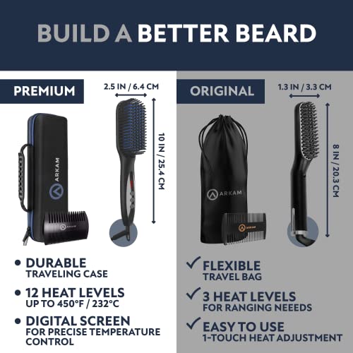 Arkam-Beard-Straightener-for-Men-Original-Heated-Beard-Brush-Kit-wAnti-Scald-Feature-Dual-Action-Hair-Comb-and-Travel-Bag-for-Short-to-Medium-Beards-Costume-Accessories-and-Grooming-Gifts-for-Men-0-0