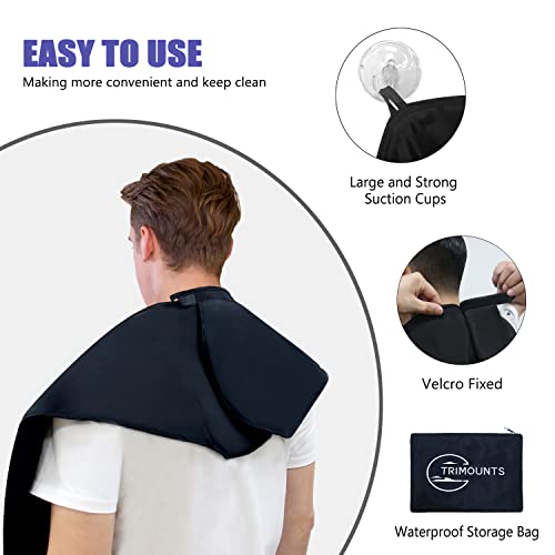 Beard-Bib-Apron-for-MenChristmas-Day-Gift-Beard-Hair-Catcher-for-Sink-Non-Stick-Beard-Cape1-Size-Fits-AllGrooming-Accessorie-Gift-for-Dad-or-HusbandBlack-0-3