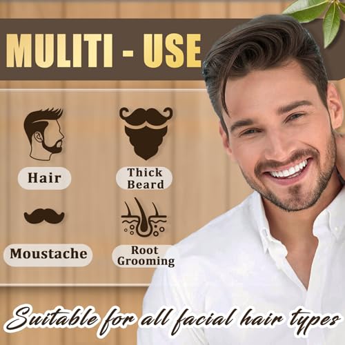 Beard-Dye-For-Men-10-Minute-Instant-Gray-Coverage-3-in-1-Brown-Mens-Beard-Mustache-Dye-Shampoo-with-4-6-Weeks-Lasting-Color-Nourishing-with-Argan-Oil-Noni-Fruit-No-Mess-Application-676-Fl-Oz-0-3
