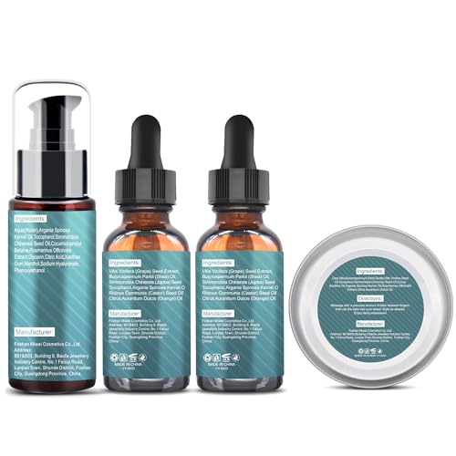 Beard-KitBeard-Grooming-Kit-for-Men-WStraight-Razor2-PACK-Beard-Oil-Wash-Balm-Brush-Comb-Scissors-Mens-Birthday-Christmas-Gifts-for-Men-Boyfriend-Husband-Beard-Trimming-Shaving-Kit-0-0