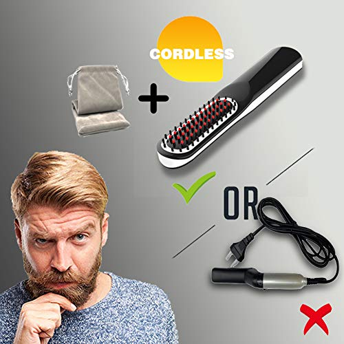 Beard-Straightener-Beard-Straightening-Comb-with-CordlessMini-SizedAuto-Shut-Off-for-Traveling-Home-Dating-Great-Gift-for-Dad-Fathers-Day-Gift-0-0