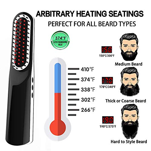Beard-Straightener-Beard-Straightening-Comb-with-CordlessMini-SizedAuto-Shut-Off-for-Traveling-Home-Dating-Great-Gift-for-Dad-Fathers-Day-Gift-0-2
