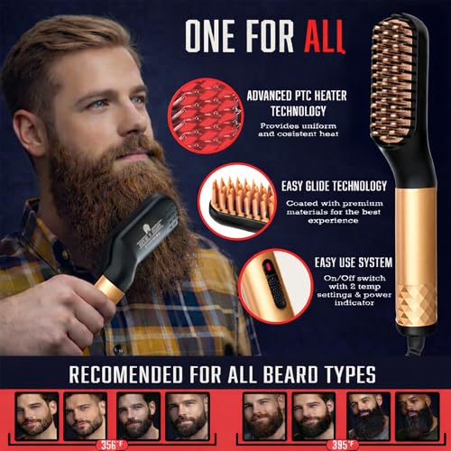 Beard-Straightener-Grooming-Kit-for-Men-Beard-Growth-Kit-Wash-Brush-Comb-Unscented-Growth-Oil-All-Natural-Sandalwood-Balm-Conditioner-Razor-Scissors-Great-Gift-Idea-for-Mens-Bamboo-0-1