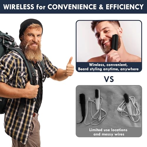 Beard-Straightener-for-Men-Cordless-Heated-Beard-Straightening-Comb-with-LCD-Beard-and-Hair-Straightener-Brush-Hot-Comb-Anti-Scald-Automatic-Shut-Off-Portable-for-Travel-0-3