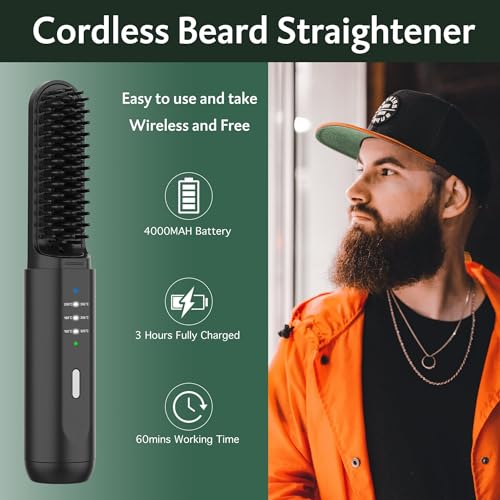 Beard-Straightener-for-Men-Portable-Cordless-Heated-Hair-Beard-Straightening-Brush-with-Anti-Scald-Ionic-Technology-3-Temperature-Setting-Comb-for-Home-Travel-0-0