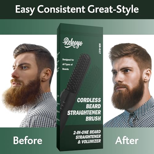 Beard-Straightener-for-Men-Portable-Cordless-Heated-Hair-Beard-Straightening-Brush-with-Anti-Scald-Ionic-Technology-3-Temperature-Setting-Comb-for-Home-Travel-0-3