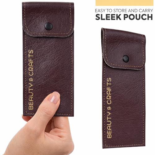 Beauty-Crafts-5-Professional-Beard-Mustache-Scissors-for-Men-German-Stainless-Steel-Beard-Trimming-Shears-with-2-Mustache-Combs-Premium-Pouch-for-All-Facial-Hair-Black-0-2