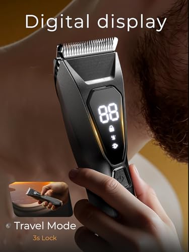 Body-Hair-Trimmer-for-Men-Pubic-Hair-Trimmer-with-Wireless-Charging-4000K-LED-Display-Waterproof-Wet-Dry-Body-Groomer-for-Face-Legs-90Min-Ceramic-Blade-0-2