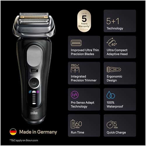 Braun-Series-9-PRO-Electric-Shaver-Pro-SensoAdapt-6in1-SmartCare-Center-Wet-Dry-Razor-9660CCPS-Black-0-0