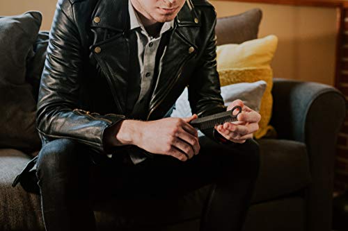 Chicago-Comb-Model-1-Carbon-Fiber-Made-in-USA-smooth-strong-and-light-anti-static-heat-resistant-55-inches-14-cm-long-ultimate-daily-use-pocket-and-travel-comb-0-1