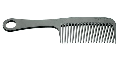 Chicago-Comb-Model-14-Carbon-Fiber-Made-in-USA-Anti-static-Detangling-Styling-Shower-comb-84-inches-21-cm-long-0