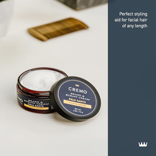 Cremo-Beard-Scruff-Cream-Palo-Santo-Reserve-Collection-4-oz-Soothe-Beard-Itch-Condition-and-Offer-Light-Hold-Styling-for-Stubble-and-Scruff-0-0
