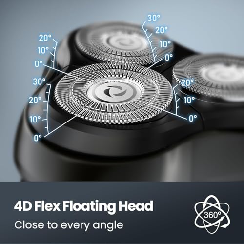 Electric-Razor-for-Men-Cordless-WetDry-Rotary-Shaver-Waterproof-USB-Fast-Charging-Sensitive-Skin-Care-Pop-up-Trimmer-Precision-Blades-Upgraded-Silver-Black-0-0