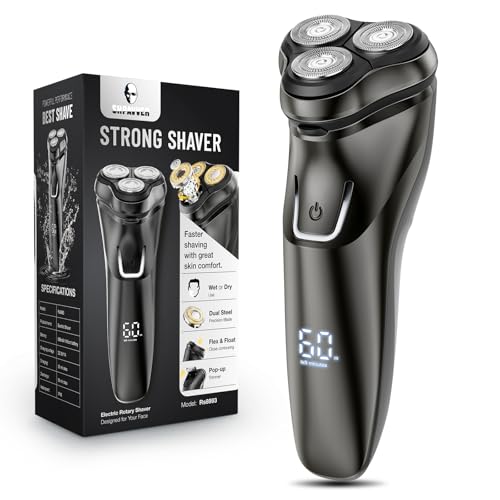 Electric-Razor-for-Men-Cordless-WetDry-Rotary-Shaver-Waterproof-USB-Fast-Charging-Sensitive-Skin-Care-Pop-up-Trimmer-Precision-Blades-Upgraded-Silver-Black-0