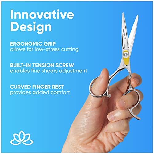 Equinox-Professional-Razor-Edge-Series-Barber-Hair-Cutting-Scissors-Japanese-Stainless-Steel-Salon-Scissors-65-Overall-Length-Fine-Adjustment-Tension-Screw-Premium-Shears-for-Hair-Cutting-0-3