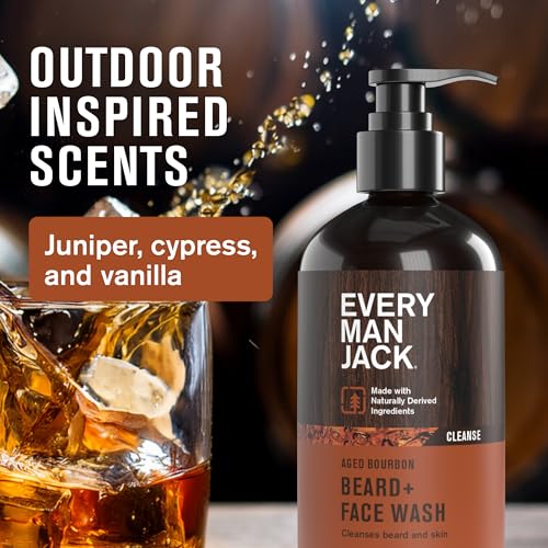 Every-Man-Jack-Beard-Essentials-Gift-Set-for-Men--Complete-Routine-with-5-Full-Size-Essentials--Aged-Bourbon-Scent-Beard-Face-Wash-Lotion-Oil-Butter-Comb-0-2