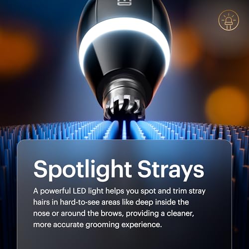 MANSCAPED-Weed-Whacker-30-PRO-Mens-Electric-Nose-Ear-Eyebrow-Hair-Trimmer--SkinSafe-Dual-Head-System-LED-Spotlight-Waterproof-Rechargeable-Travel-Lock-Eyebrow-Comb-Attachment-0-3