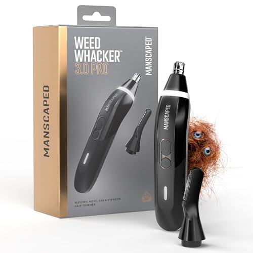 MANSCAPED-Weed-Whacker-30-PRO-Mens-Electric-Nose-Ear-Eyebrow-Hair-Trimmer--SkinSafe-Dual-Head-System-LED-Spotlight-Waterproof-Rechargeable-Travel-Lock-Eyebrow-Comb-Attachment-0