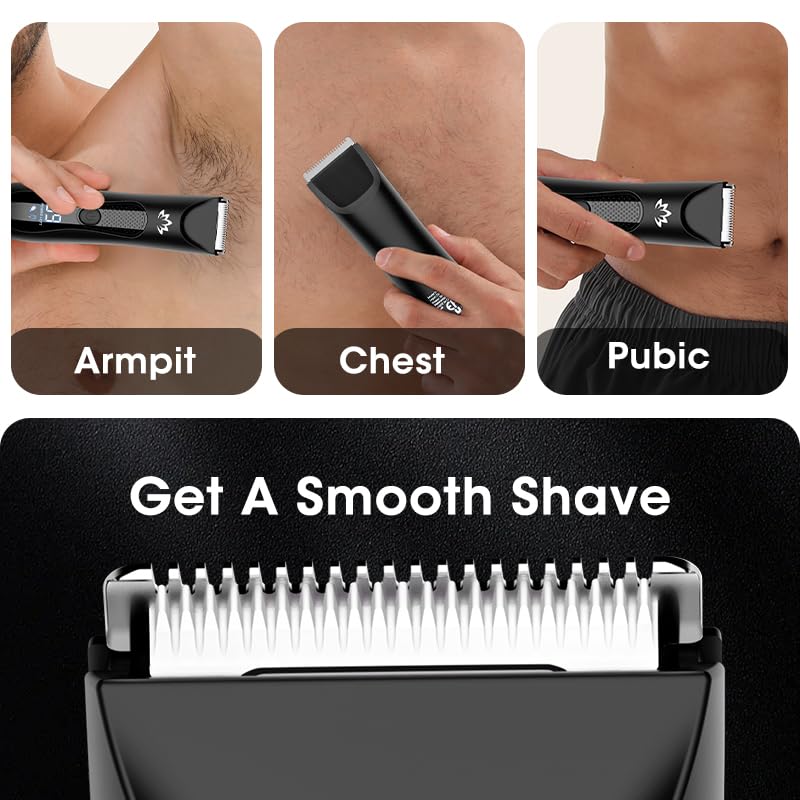 Manscape-Body-Pubic-Hair-Trimmer-for-Men-Groin-Ball-Trimmer-Men-Electric-Razor-Mens-Grooming-Kit-Body-Groomer-Ball-Shaver-for-Smooth-WetDry-Shaving-Led-Light-0-1