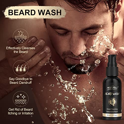 POP-MODERNC-Beard-Growth-Kit-Beard-Grooming-Kit-6pcs-Beard-Wash-Shampoo-Beard-Oil-Beard-Balm-Beard-Comb-Brush-Scissors-0-0