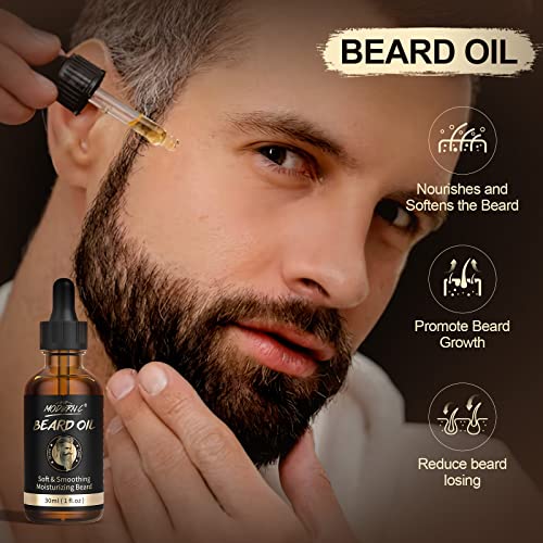 POP-MODERNC-Beard-Growth-Kit-Beard-Grooming-Kit-6pcs-Beard-Wash-Shampoo-Beard-Oil-Beard-Balm-Beard-Comb-Brush-Scissors-0-1