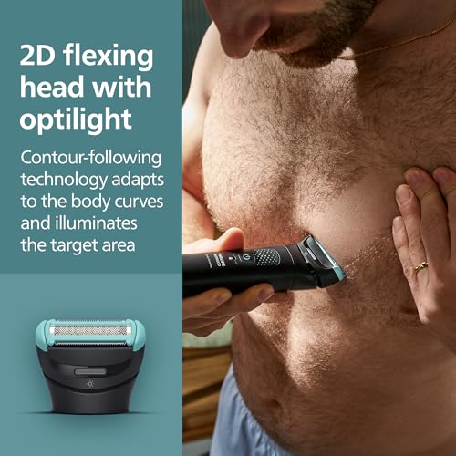 Philips-Norelco-Body-Groomer-7000-Series-Mens-Whole-Body-Groomer-Contour-Following-2D-Flexing-Head-Triple-Protect-Shave-System-Intimate-Body-Hair-Trimmer-100-Showerproof-BG748050-0-3