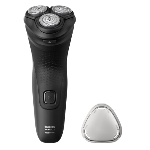 Philips-Norelco-Shaver-1100-Series-Dry-Electric-Shaver-27-Self-Sharpening-ComfortCut-Blades-4D-Floating-Heads-P-Cap-Deep-Black-Model-S101690-0