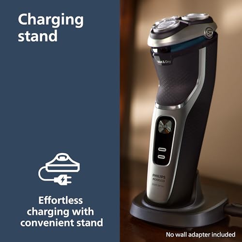 Philips-Norelco-Shaver-3900-Series-Wet-and-Dry-Electric-Shaver-P-Cap-Travel-Pouch-Charging-Stand-Storm-Blue-Model-S334192-0-1