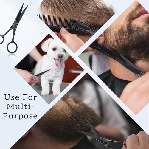 Professional-Mustache-and-Beard-Scissors-Black-Small-Sharp-Mustache-Scissors-Stainless-Steel-Hair-Trimming-Scissors-for-Men-Women-Personal-Care-Grooming-Trimming-Eyebrow-Facial-Hair-Mustache-0-3