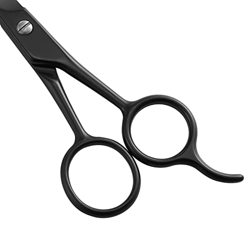 Professional-Mustache-and-Beard-Scissors-Small-Sharp-Stainless-Steel-Beard-Shears-For-Men-Personal-Care-Precision-Trimming-Mustache-Facial-Hair-Eyebrow-55-Inch-Black-0-2