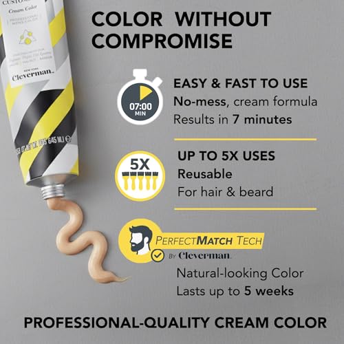 Reusable-Hair-Beard-Dye-for-Men--Lightest-Blond-1003-Up-to-5-Uses-7-Minutes-Natural-Gray-Coverage-No-Drip-Cream-with-SkinArmour--Cleverman-0-1