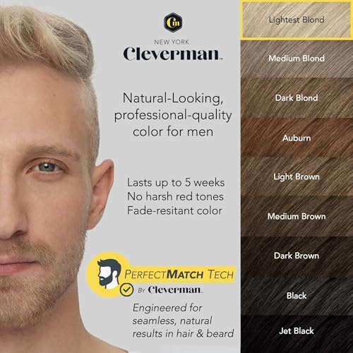 Reusable-Hair-Beard-Dye-for-Men--Lightest-Blond-1003-Up-to-5-Uses-7-Minutes-Natural-Gray-Coverage-No-Drip-Cream-with-SkinArmour--Cleverman-0-3
