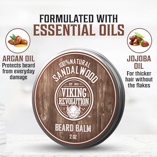 Viking-Revolution-Sandalwood-Beard-Balm-Beard-Butter-with-Argan-Oil-Beard-Softener-for-Men-with-Jojoba-Oil-Beard-Moisturizer-for-Men-with-Beeswax-Beard-Wax-for-Men-2oz-1-Pack-0-1