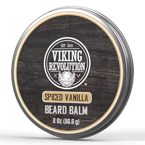 Viking-Revolution-Spiced-Vanilla-Beard-Balm-Beard-Butter-with-Argan-Oil-Beard-Softener-for-Men-with-Jojoba-Oil-Beard-Moisturizer-for-Men-with-Beeswax-Beard-Wax-for-Men-2oz-1-Pack-0