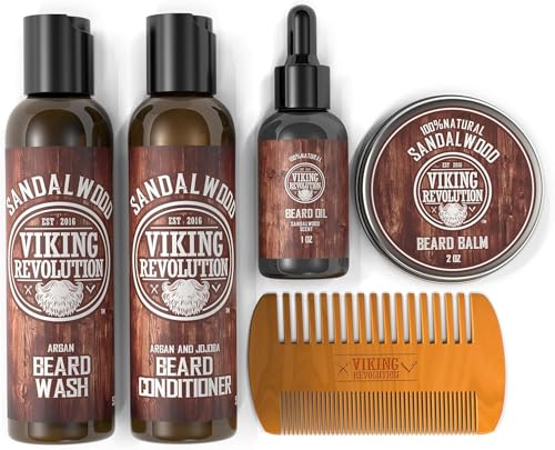 Viking-Revolution-Ultimate-Conditioner-for-Mens-Beard-Grooming-Softens-Smoothes-and-Soothes-Beard-Itch-Contains-Wash-Conditioner-Oil-Balm-and-Comb-Sandalwood-Scent-0-0