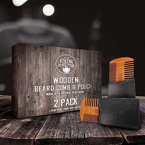 Viking-Revolution-Wooden-Beard-Comb-Case-Dual-Action-Fine-Coarse-Teeth-Perfect-for-use-with-Balms-and-Oils-Top-Pocket-Comb-for-Beards-Mustaches-2-Pack-0-2